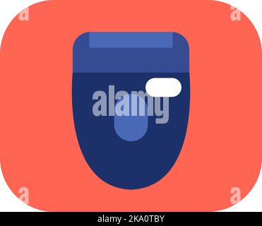 Barber shop hair clipper, illustration or icon, vector on white background. Stock Vector