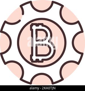 Blockchain optimization, illustration or icon, vector on white background. Stock Vector