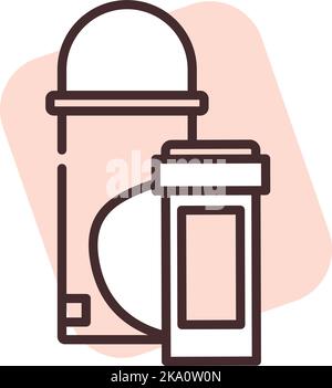 Beauty wax, illustration or icon, vector on white background. Stock Vector