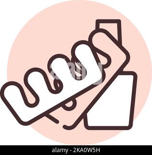 Beauty pedicure nails, illustration or icon, vector on white background. Stock Vector