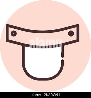 Blood pressure mask, illustration or icon, vector on white background. Stock Vector