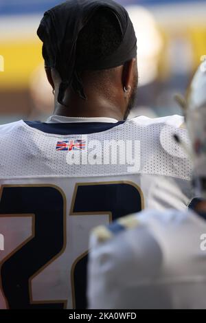 Velodromo Vigorelli, Milan, Italy, October 30, 2022, 22 D'wayne Obi RB 185 107 02/02/1998 British London Warriors  during  2023 European Championship Qualifiers - Italy vs England - Football Stock Photo