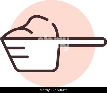 Cleaning  laundry powder, illustration or icon, vector on white background. Stock Vector