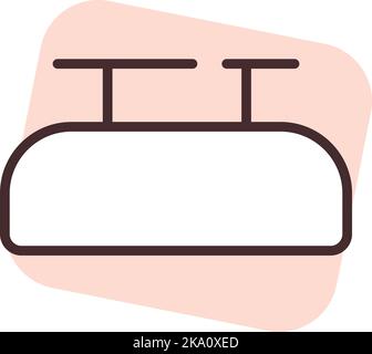 Car mirror, illustration or icon, vector on white background. Stock Vector