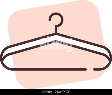 Cleaning  hangers, illustration or icon, vector on white background. Stock Vector