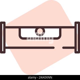 Construction level; illustration or icon; vector on white background. Stock Vector