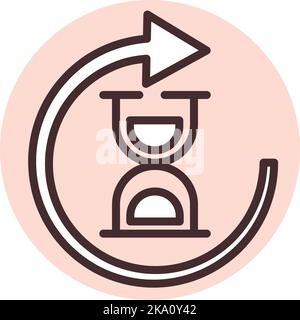 Delivery timer, illustration or icon, vector on white background. Stock Vector