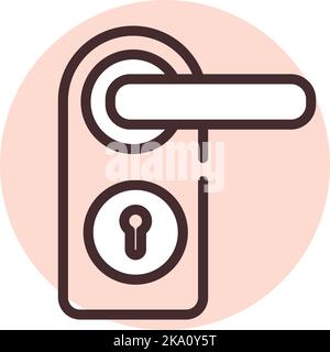 Construction lock; illustration or icon; vector on white background. Stock Vector