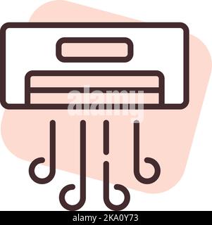 Electronics air ventilation, illustration or icon, vector on white background. Stock Vector