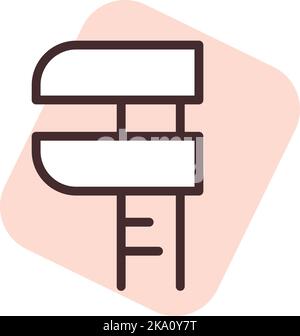 Construction measuring device; illustration or icon; vector on white background. Stock Vector