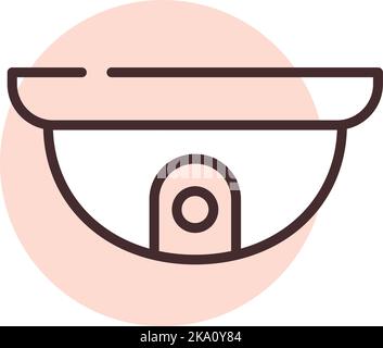 Electronics web camera, illustration or icon, vector on white background. Stock Vector