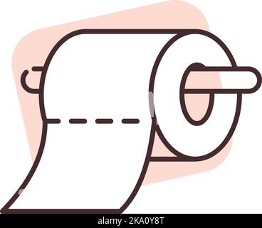 Cleaning paper wipes, illustration or icon, vector on white background. Stock Vector
