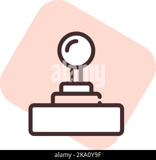 Electronics gaming controller, illustration or icon, vector on white background. Stock Vector