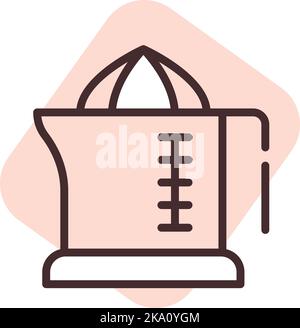 Electronics juice maker, illustration or icon, vector on white background. Stock Vector