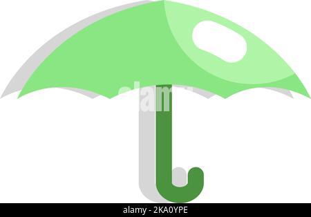 Ecology umbrella, illustration or icon, vector on white background. Stock Vector