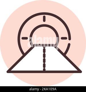 Health MRI, illustration or icon, vector on white background. Stock Vector
