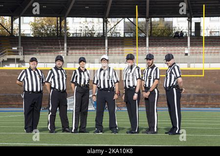 Velodromo Vigorelli, Milan, Italy, October 30, 2022, Referees of the match  during  2023 European Championship Qualifiers - Italy vs England - Football Stock Photo