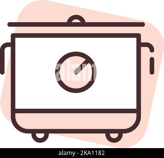 Home supplies multicook, illustration or icon, vector on white background. Stock Vector