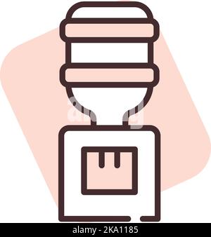 Home supplies cooling, illustration or icon, vector on white background. Stock Vector
