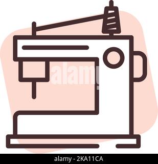 sewing machine icon on white background. flat vector illustration Stock ...