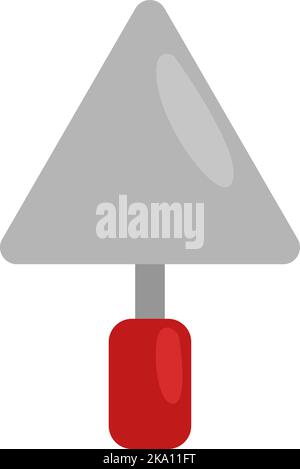 Instrument sharp putty knife, illustration or icon, vector on white background. Stock Vector