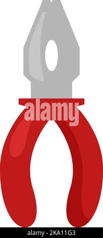 Instrument pliers, illustration or icon, vector on white background. Stock Vector