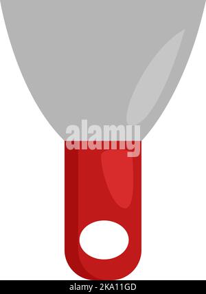 Instrument putty knife, illustration or icon, vector on white background. Stock Vector