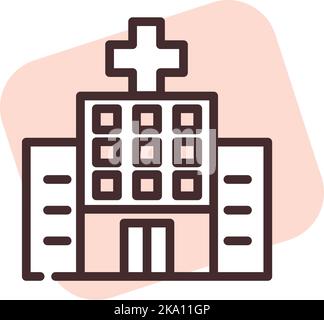 Hospital building icon,vector illustration logo design Stock Vector ...