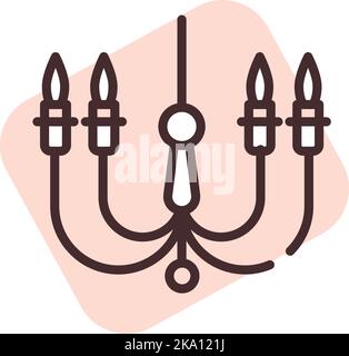 style lamp ceiling line icon vector illustration Stock Vector Image ...