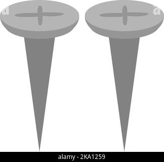 Instrument nails, illustration or icon, vector on white background. Stock Vector