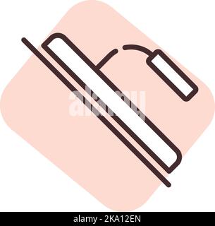 Manufacture wall smoothing tool, illustration or icon, vector on white background. Stock Vector