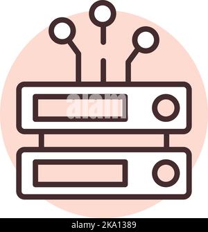 NFT Data, illustration or icon, vector on white background. Stock Vector