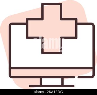 Medical web, illustration or icon, vector on white background. Stock Vector