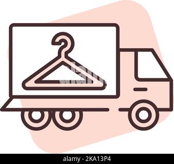 Purification dry cleaning, illustration or icon, vector on white background. Stock Vector