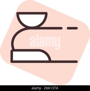 Prosthesis lens, illustration or icon, vector on white background. Stock Vector