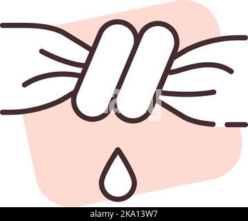 Purification laundary, illustration or icon, vector on white background. Stock Vector