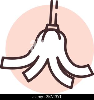 Purification wet mop, illustration or icon, vector on white background. Stock Vector