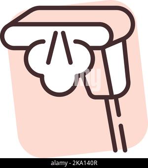 Purification dry cleaning, illustration or icon, vector on white background. Stock Vector