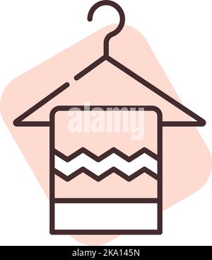 Sanitation towel, illustration or icon, vector on white background. Stock Vector