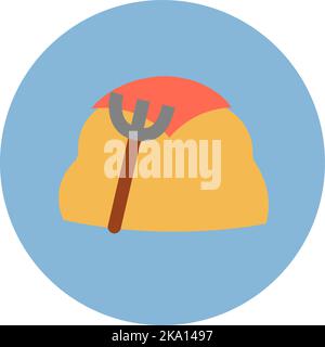 Rural life hay, illustration or icon, vector on white background. Stock Vector