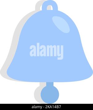 School bell, illustration or icon, vector on white background. Stock Vector