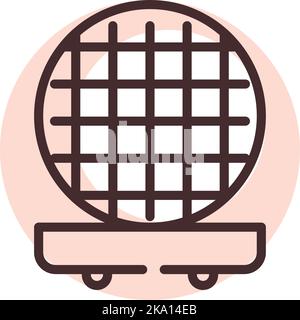 Technology waffle maker, illustration or icon, vector on white background. Stock Vector