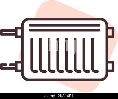 Technology heater, illustration or icon, vector on white background. Stock Vector