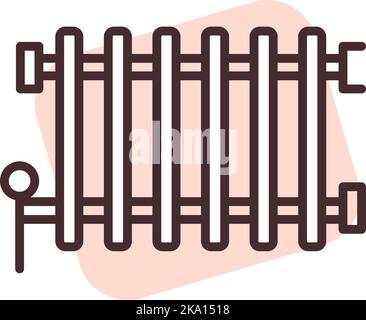 Technology heater, illustration or icon, vector on white background. Stock Vector