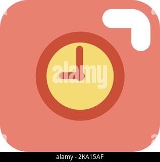 Delivery clock, illustration, vector on white background. Stock Vector