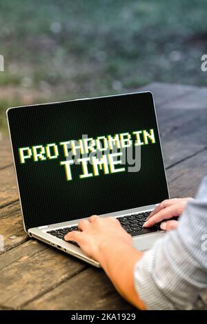 Handwriting text Prothrombin Time. Business showcase state of the relationship between the public and a company Stock Photo