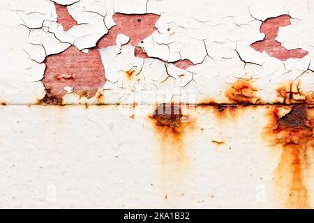 Rusty corroded painted metal texture background backdrop. Stock Photo