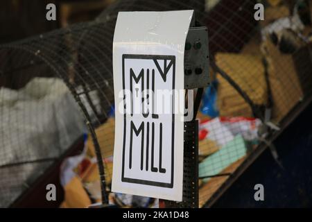 Mil Mill is the first pulp mill and education center that recycle beverage cartons in Hong Kong Stock Photo