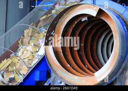 Mil Mill is the first pulp mill and education center that recycle beverage cartons in Hong Kong Stock Photo