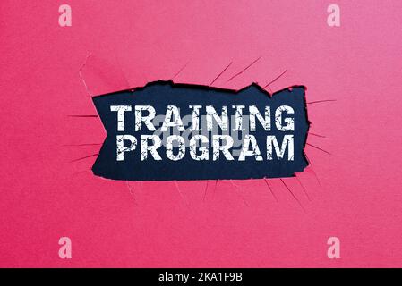 Text caption presenting Training Program. Business overview a list of things to be checked or done for the planned trip Important Idea Shown On Phone Stock Photo
